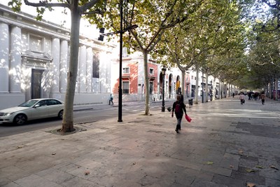 La actuación se centrará en la acera y la calzada junto al Museo Morera y la Diputación.