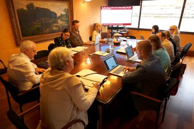 Imagen de la reunión de la comisión de hoy.