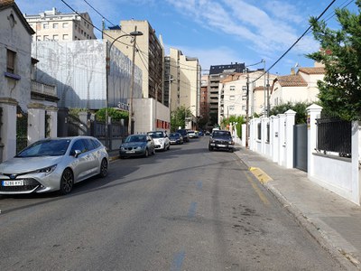 Vista del tramo de la calle Alfred Perenya donde se actuará.