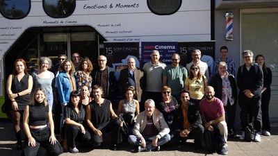 Profesionales del mundo del cine en la entrega de premios de este mediodía.