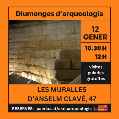 La primera visita de los "Domingos de Arqueología" se llevará a cabo este domingo en las murallas de Anselm Clavé..